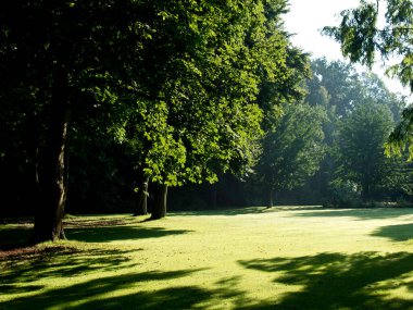 castle and park in the german muensterland