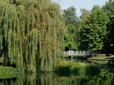 castle and park in the german muensterland