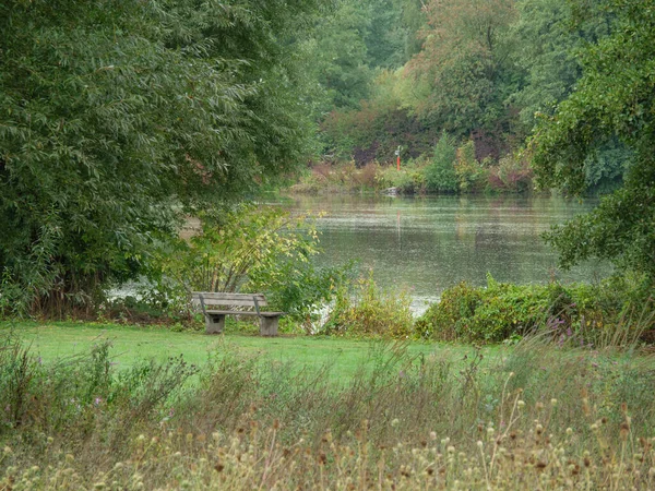 Pequeno Lago Perto Borken Alemanha — Fotografia de Stock