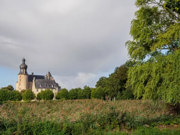 Slott Och Skog Västfalen Stockbild