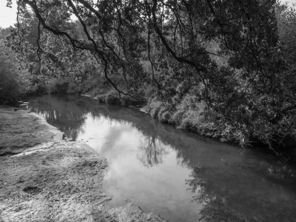 Wandern Einem Fluss Westfalen — Stockfoto