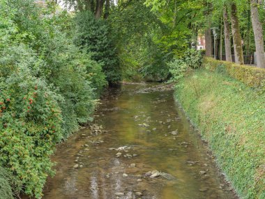 Coesfeld şehri Almanya 'da Berkel nehrinde.