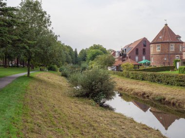 Coesfeld şehri Almanya 'da Berkel nehrinde.