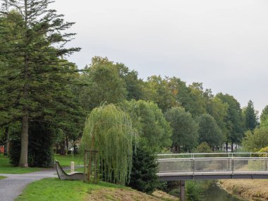 Coesfeld şehri Almanya 'da Berkel nehrinde.