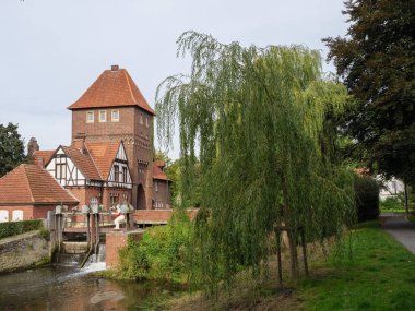 Coesfeld şehri Almanya 'da Berkel nehrinde.