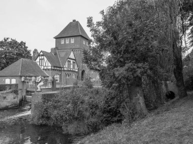 Coesfeld şehri Almanya 'da Berkel nehrinde.