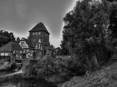 Coesfeld şehri Almanya 'da Berkel nehrinde.