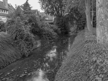 Coesfeld şehri Almanya 'da Berkel nehrinde.
