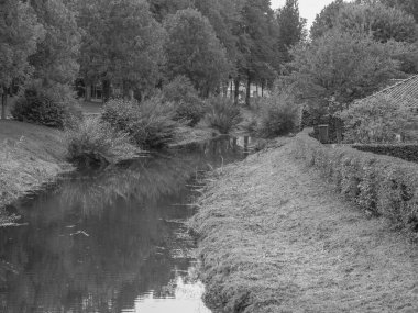 Coesfeld şehri Almanya 'da Berkel nehrinde.