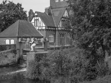Coesfeld şehri Almanya 'da Berkel nehrinde.