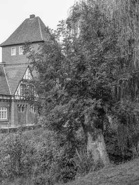 Coesfeld şehri Almanya 'da Berkel nehrinde.