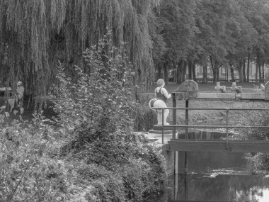 Coesfeld şehri Almanya 'da Berkel nehrinde.