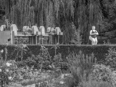 Coesfeld şehri Almanya 'da Berkel nehrinde.