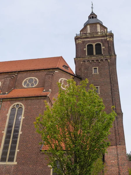 Miasto Coesfeld Nad Rzeką Berkel Niemczech — Zdjęcie stockowe