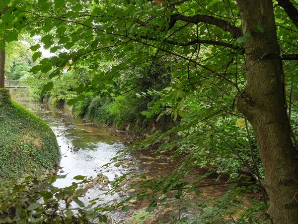 Miasto Coesfeld Nad Rzeką Berkel Niemczech — Zdjęcie stockowe