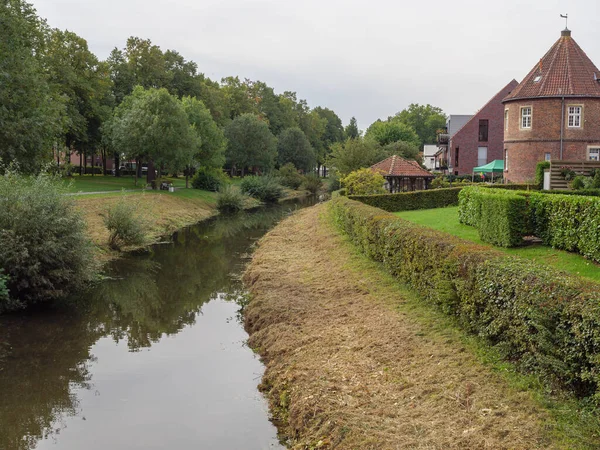 Miasto Coesfeld Nad Rzeką Berkel Niemczech — Zdjęcie stockowe