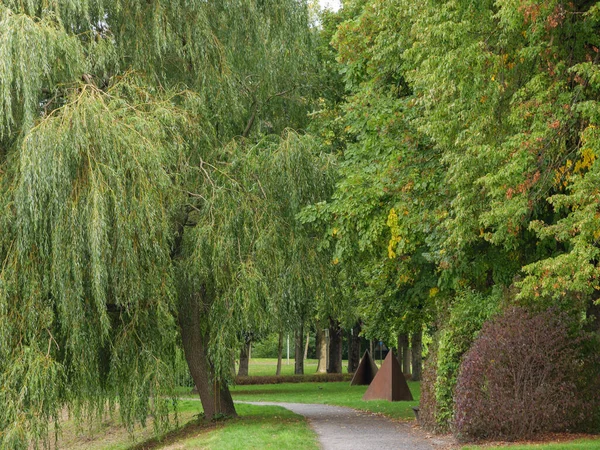 Ciudad Coesfeld Río Berkel Alemania —  Fotos de Stock