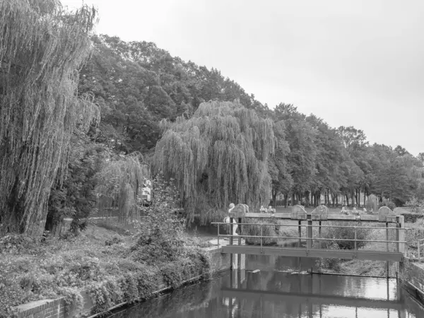 Miasto Coesfeld Nad Rzeką Berkel Niemczech — Zdjęcie stockowe