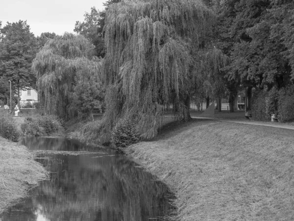 Miasto Coesfeld Nad Rzeką Berkel Niemczech — Zdjęcie stockowe