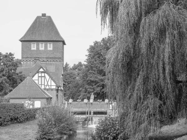 Město Coesfeld Řeky Berkel Německu — Stock fotografie