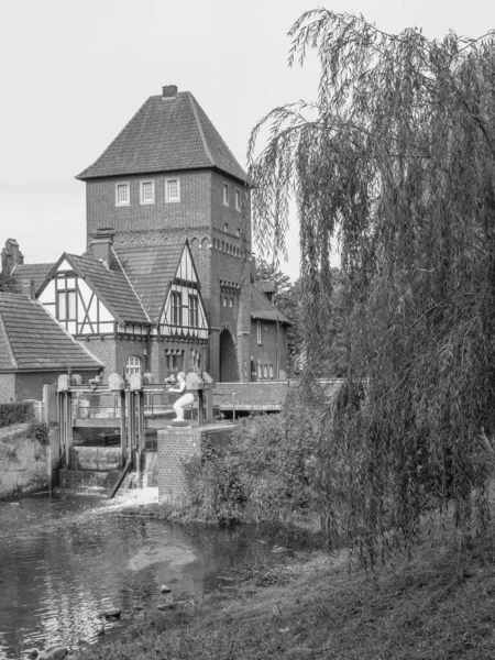 Miasto Coesfeld Nad Rzeką Berkel Niemczech — Zdjęcie stockowe