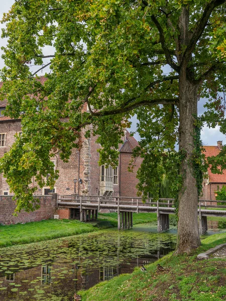 Horário Verão Castelo Raesfeld Alemanha — Fotografia de Stock