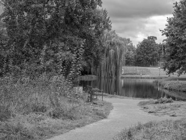 Almanya 'da Raesfeld Kalesi' nde yaz mevsimi