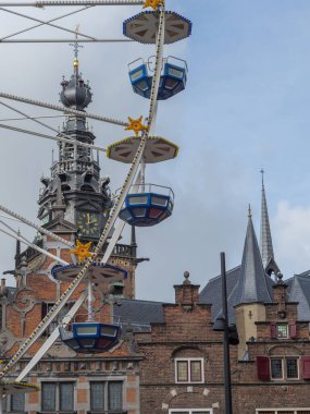 Nijmegen Hollanda 'daki nehir vadisinde.