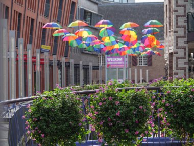 Nijmegen Hollanda 'daki nehir vadisinde.