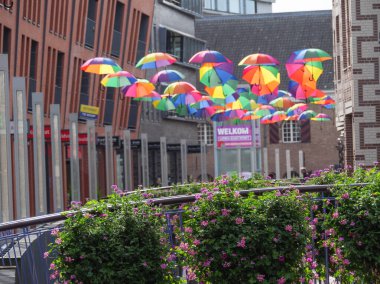 Nijmegen Hollanda 'daki nehir vadisinde.