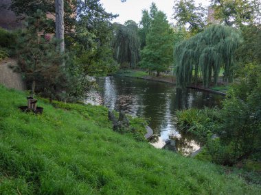 Nijmegen Hollanda 'daki nehir vadisinde.