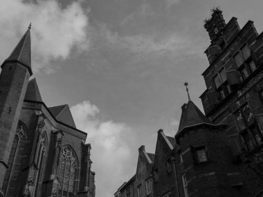 Nijmegen Hollanda 'daki nehir vadisinde.