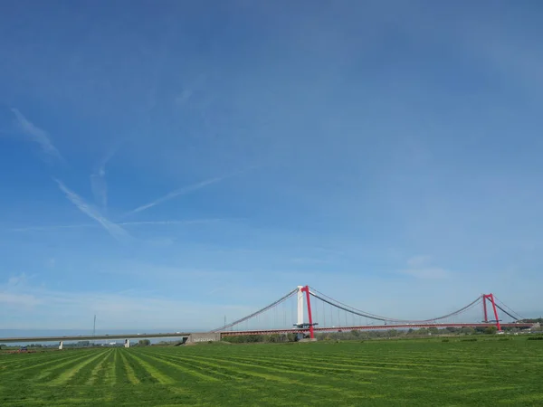 Bij Rhine Rivier Bij Emmerich Duitsland — Stockfoto