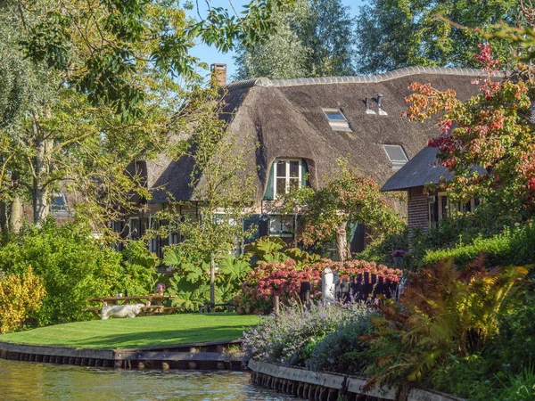 Petit Village Giethoorn Aux Pays Bas — Photo