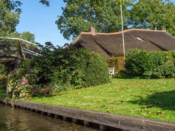 Hollanda Daki Giethoorn Küçük Bir Köyü — Stok fotoğraf