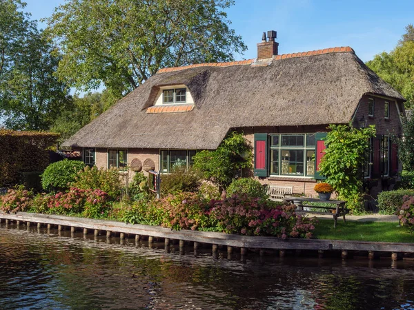 Petit Village Giethoorn Aux Pays Bas — Photo