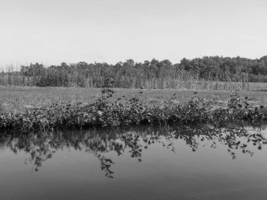 Hollanda 'daki Giethoorn' un küçük bir köyü.