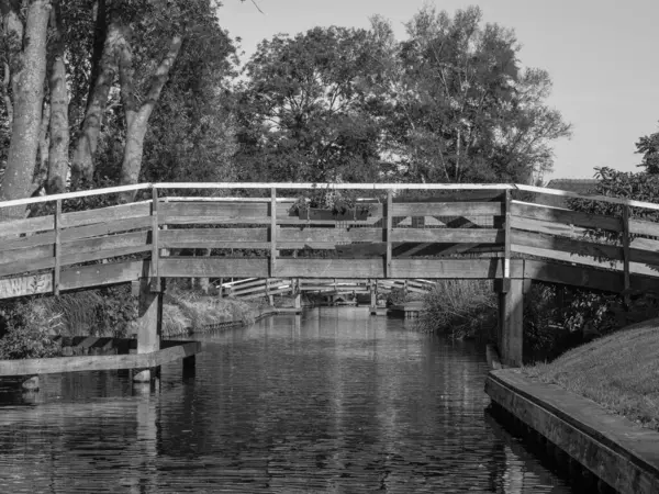 Hollanda Daki Giethoorn Küçük Bir Köyü — Stok fotoğraf