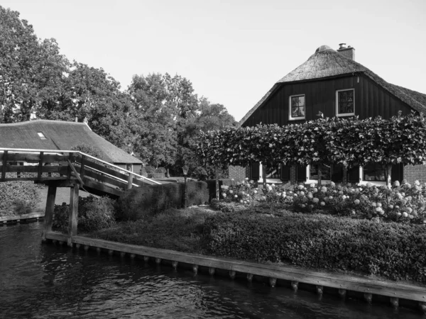 Hollanda Daki Giethoorn Küçük Bir Köyü — Stok fotoğraf