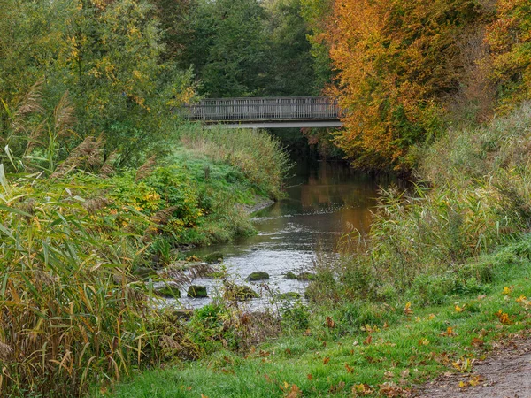 Podzim Řeky Německu — Stock fotografie