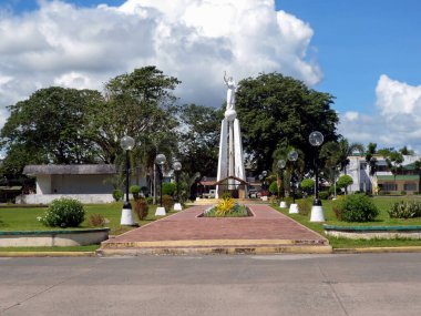 Filipinler 'de Leyte' deki yeşil bir parkta heykel 21 Ocak 2012
