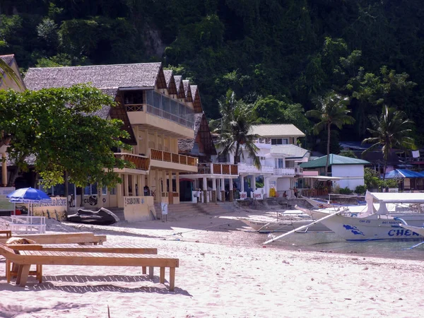 Vista Sobre Majestosa Praia Sabang Filipinas Outubro 2011 — Fotografia de Stock