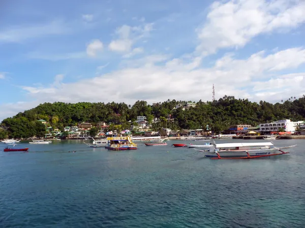 Vista Sobre Majestuosa Playa Sabang Filipinas Diciembre 2011 —  Fotos de Stock