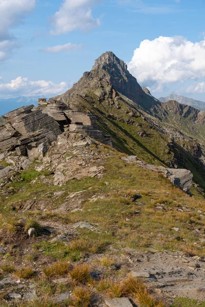 Vals Suisse Août 2021 Superbe Panorama Montagne Sur Chemin Sommet — Photo