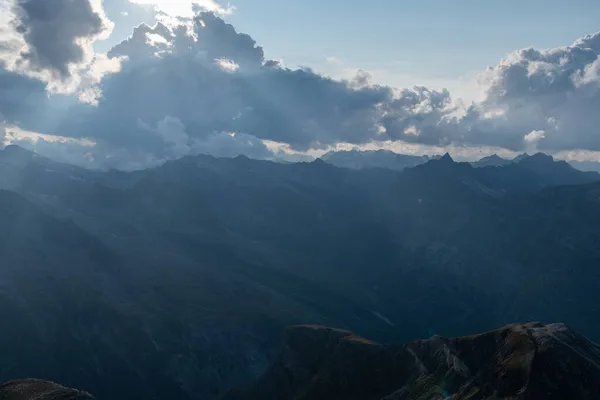 Валли Швейцарія Серпня 2021 Року Терріфічна Панорама Вершини Гори Фанеллхорн — стокове фото