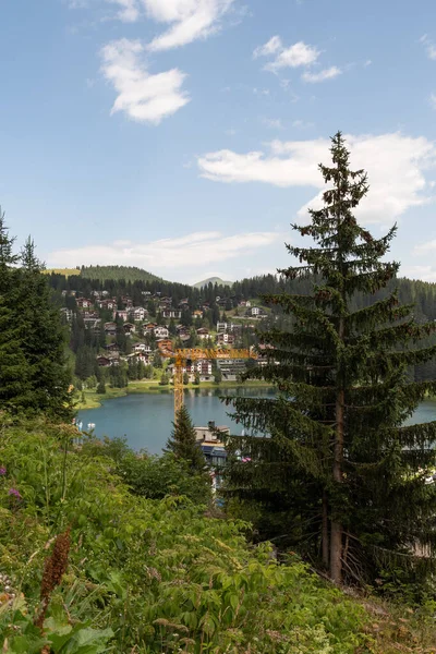 Arosa Suíça Agosto 2021 Fantástica Vista Sobre Montanhas Durante Uma — Fotografia de Stock