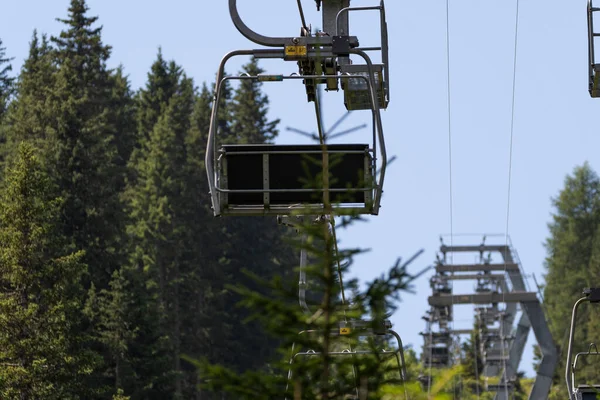 Arosa Zwitserland Augustus 2021 Alpenstoeltjeslift Leidt Naar Top Van Een — Stockfoto