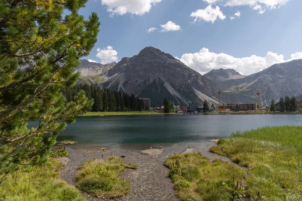 Arosa Switzerland August 2021 Lake View Idyllic Alpine Scenery Royalty Free Stock Images