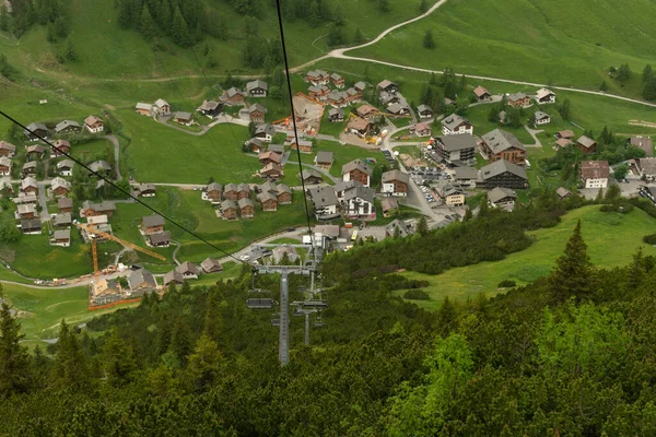Sareis Liechtenstein Juni 2021 Stoeltjeslift Leidt Naar Top Van Berg — Stockfoto