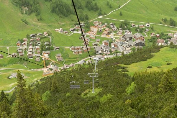 Sareis Liechtenstein Juni 2021 Stolslyften Leder Till Toppen Berget Sareis — Stockfoto